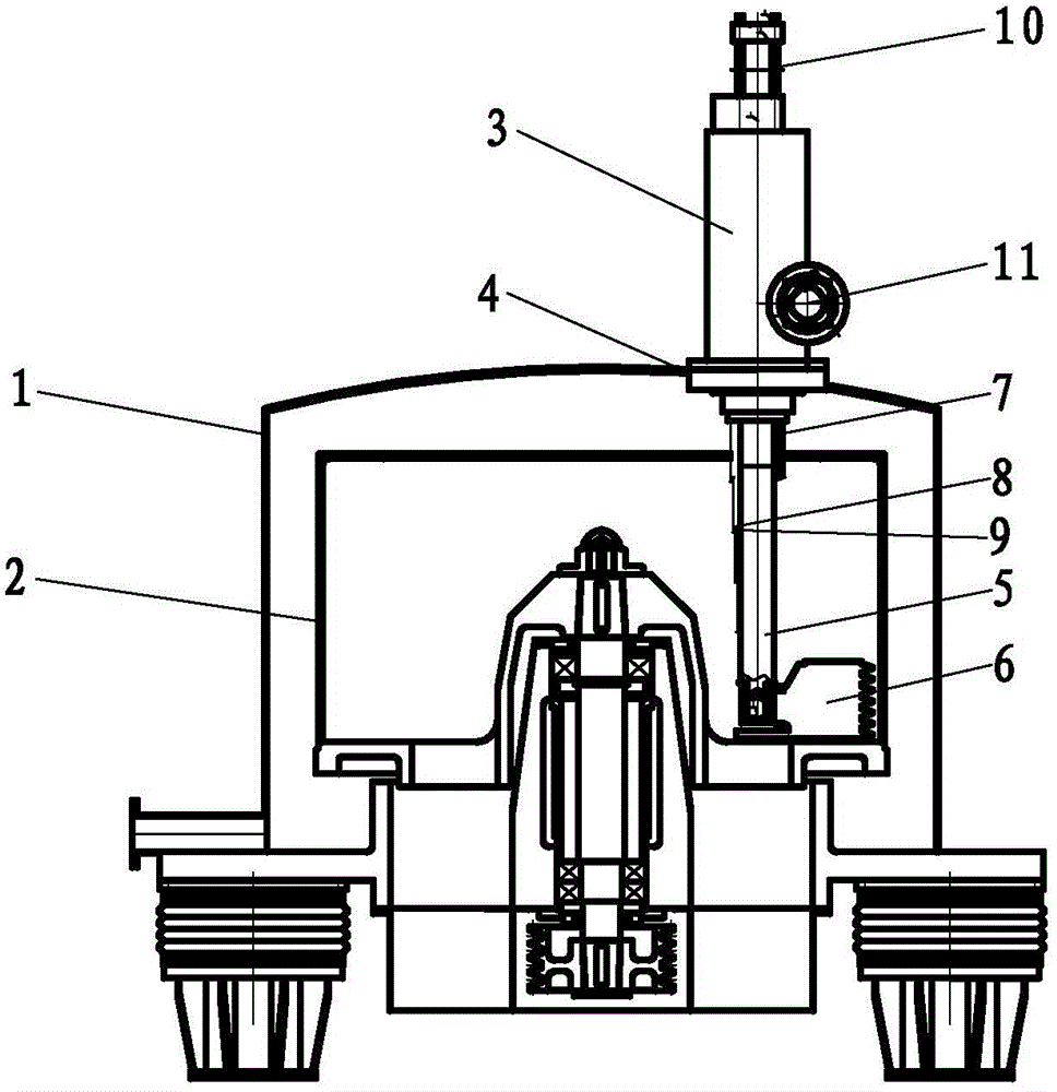 Peeler centrifuge with scraper rod sheath