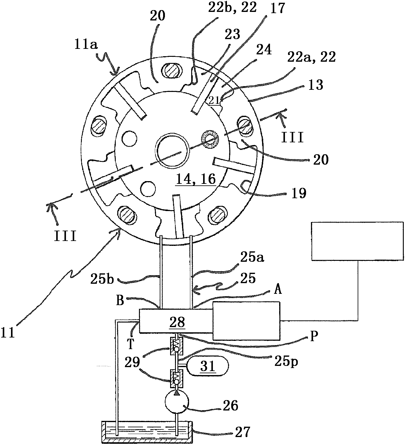 Device for the variable adjusting of the control timing of gas exchange valves of an internal combustion engine