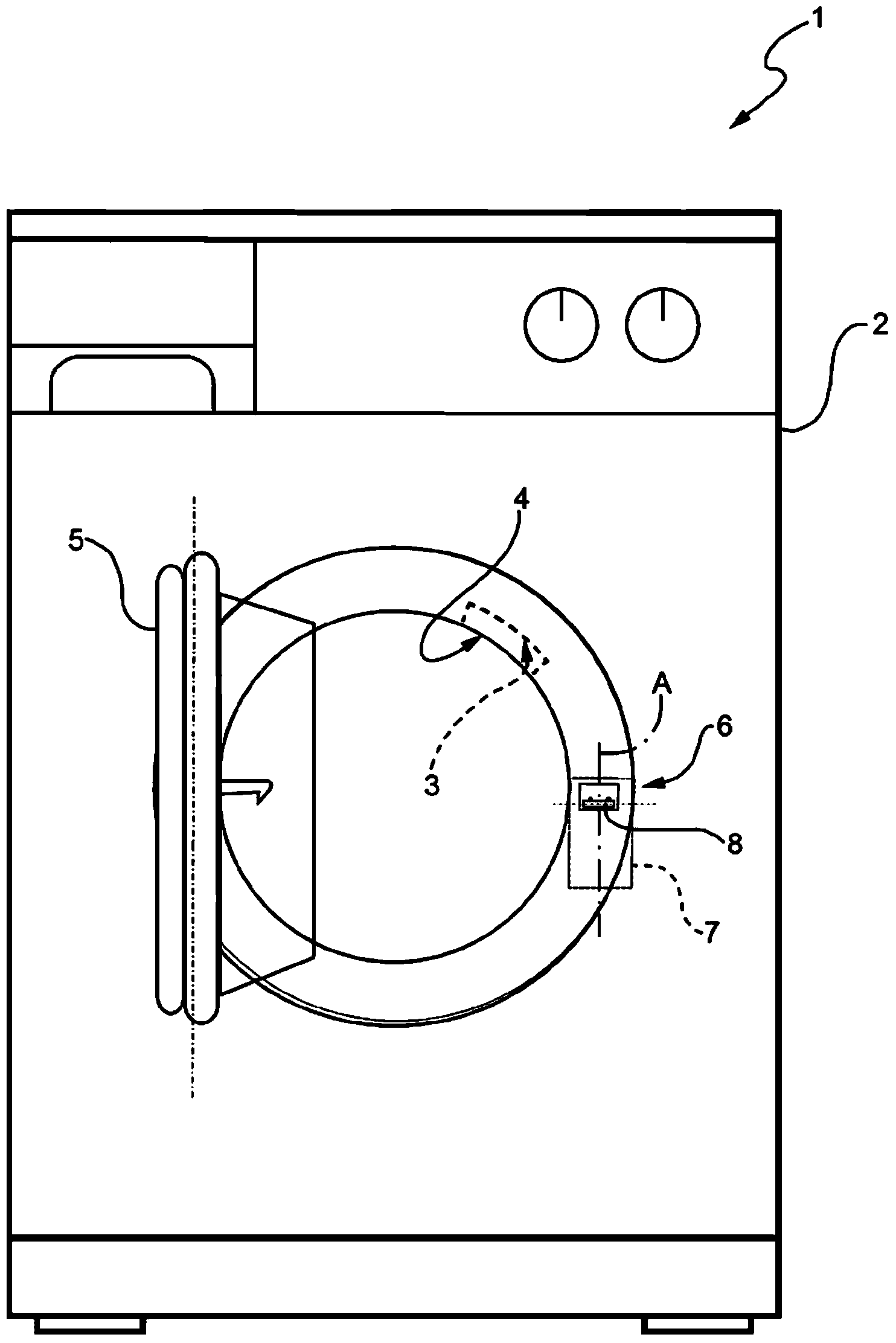 Electric household appliance door locking device