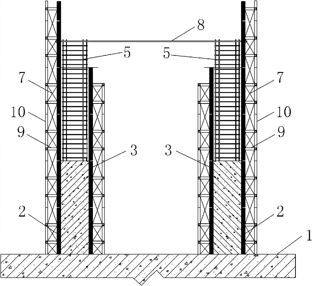 Windproof construction device with high bridge piers