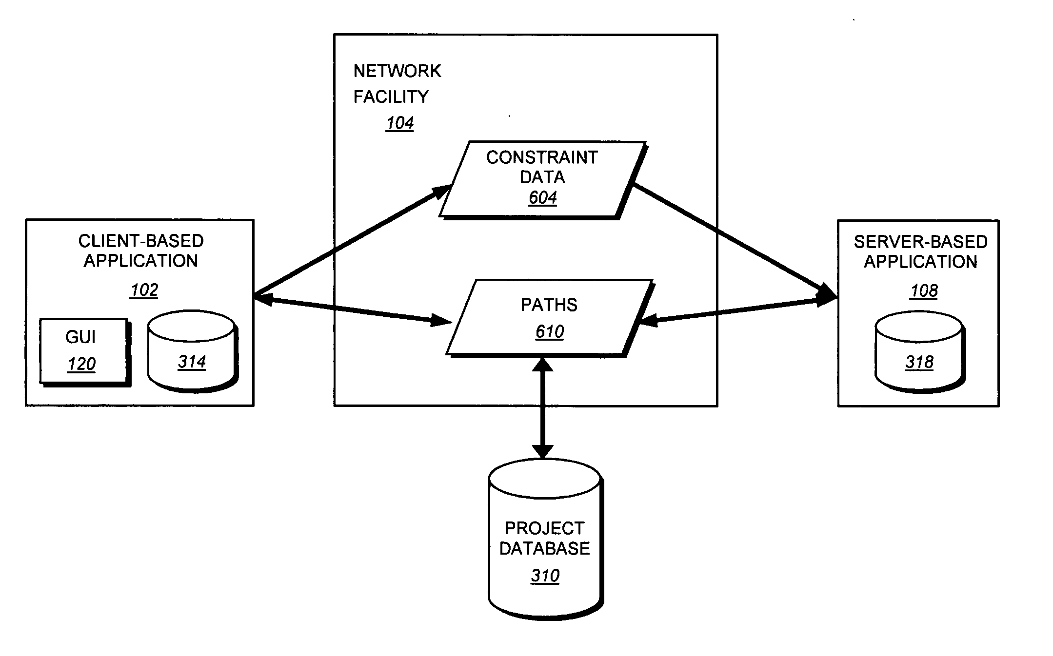 Path determination system for vehicle infrastructure paths