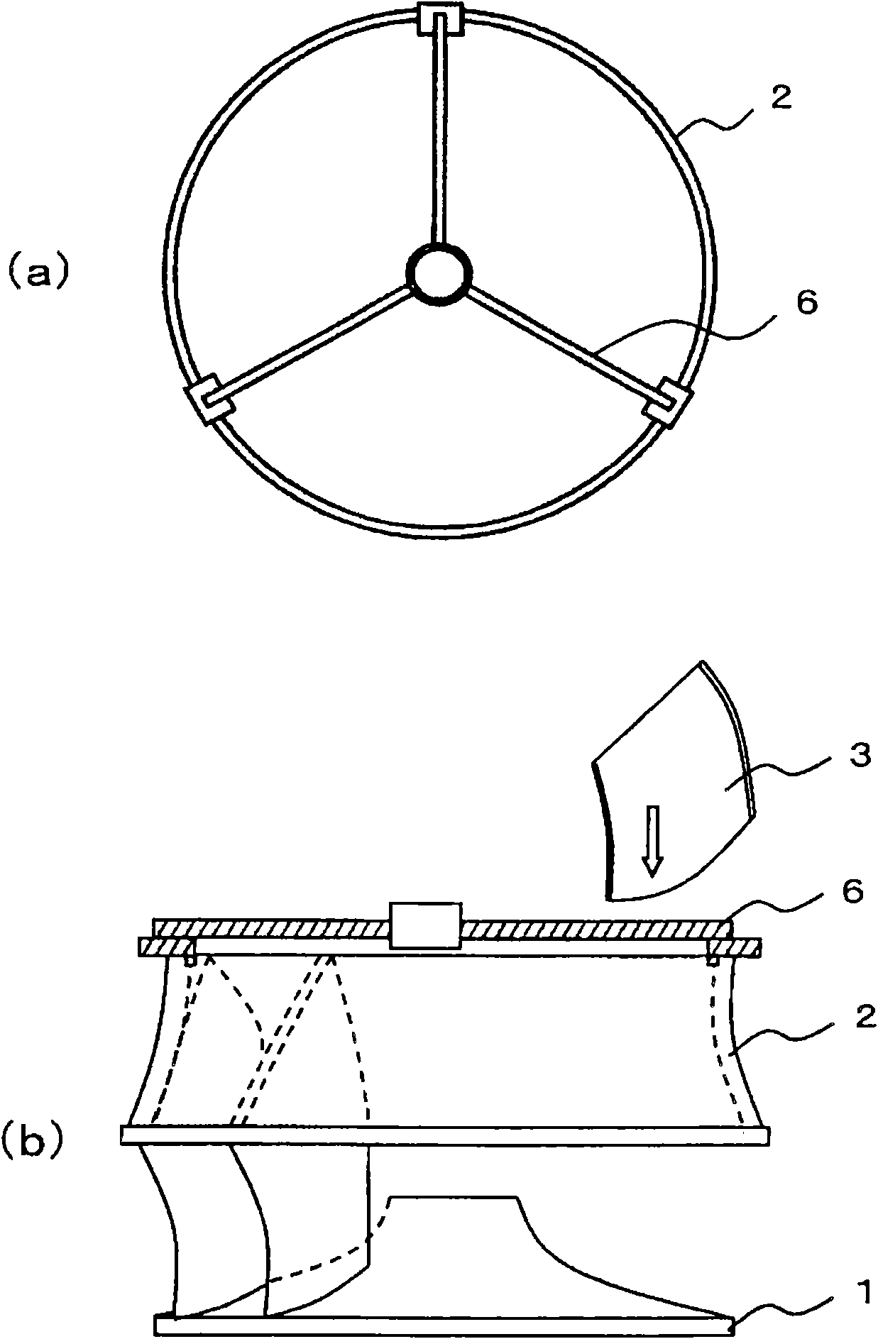 Assembling method of upper canopy or lower ring and assembling method of runner