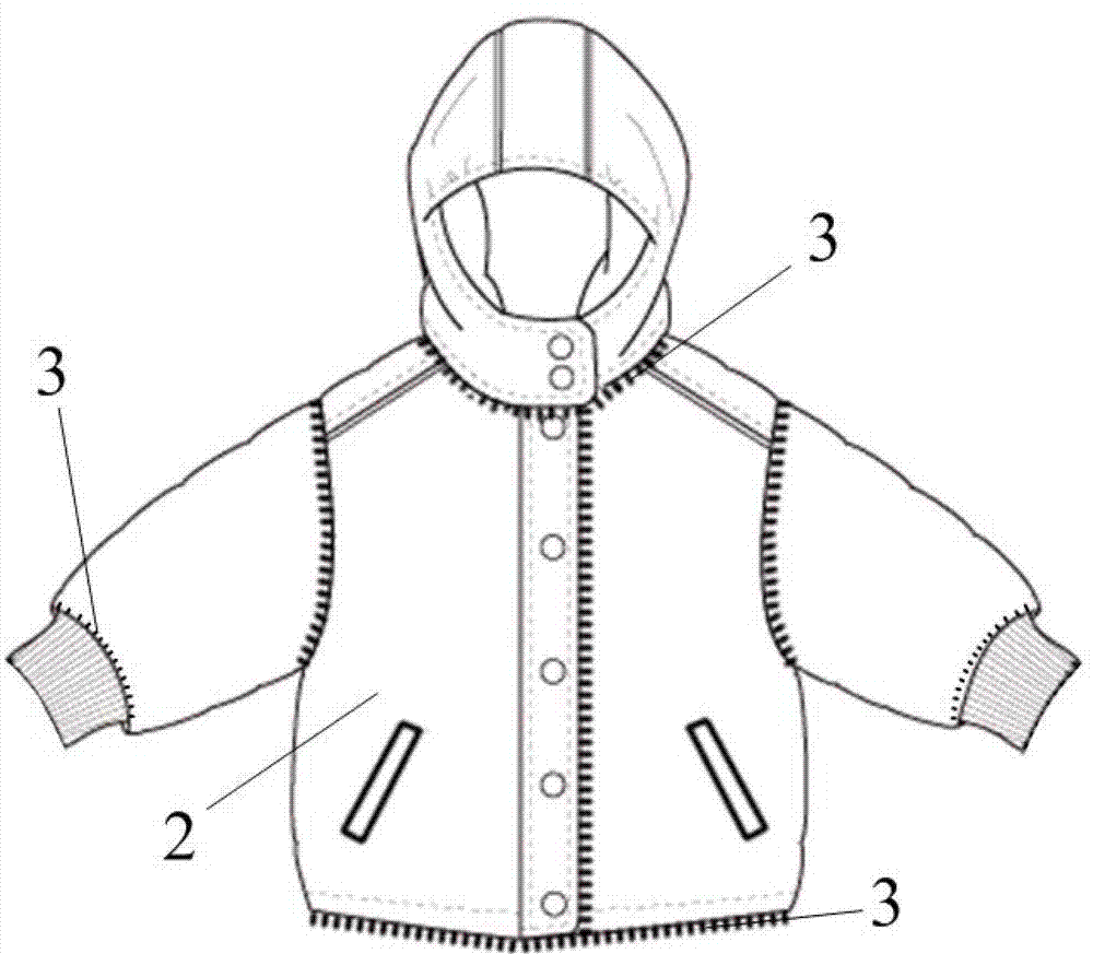 Down jacket with outer layer capable of being replaced