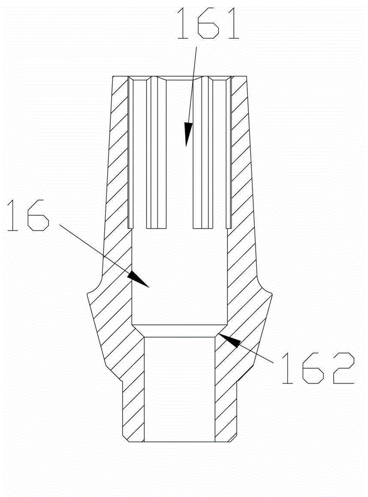 Abutment applied to dental implant and abutment taking machine