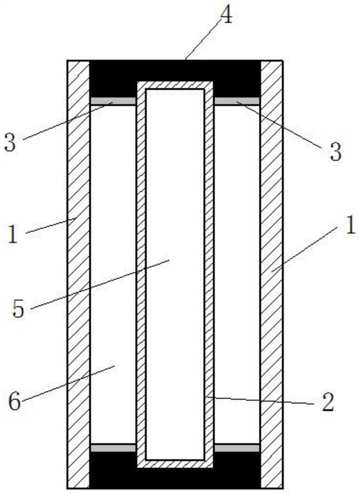 Composite light body insulating glass with two pieces of glass and three cavities and manufacturing method thereof