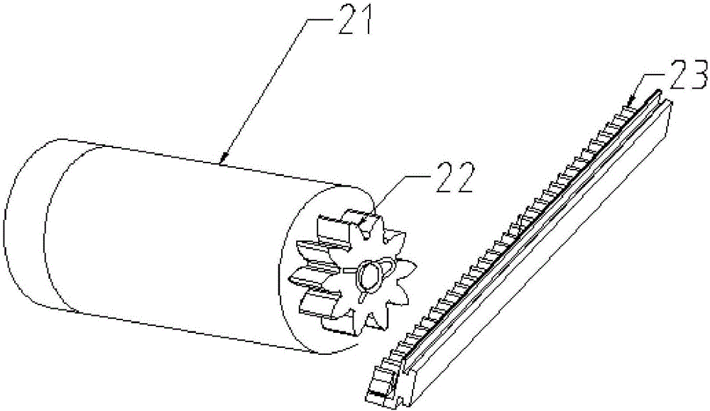 Door slider with V-shaped transmission structure