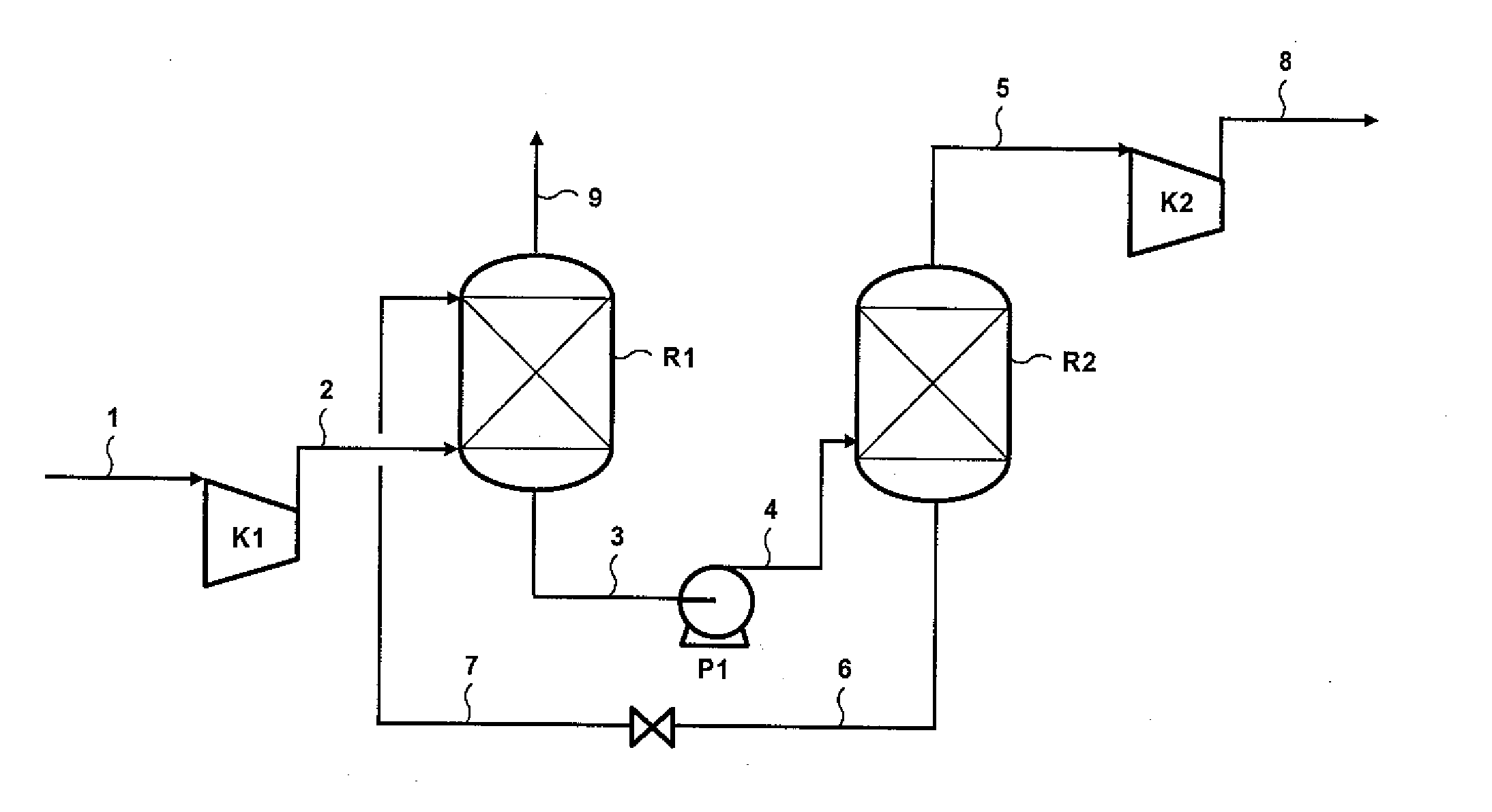 Method of enriching a gaseous effluent with acid gas