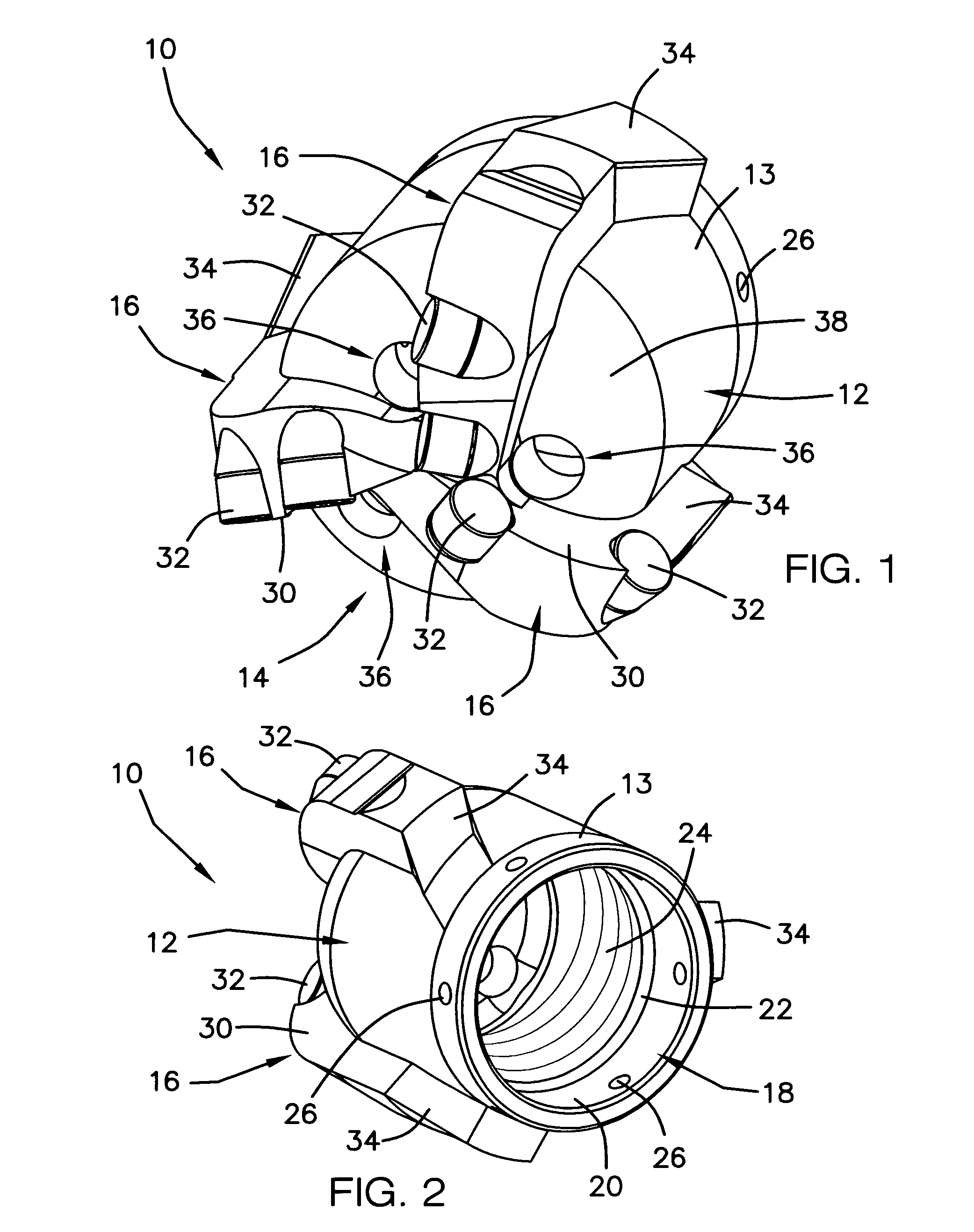 Bits for use in drilling with casting and method of making the same