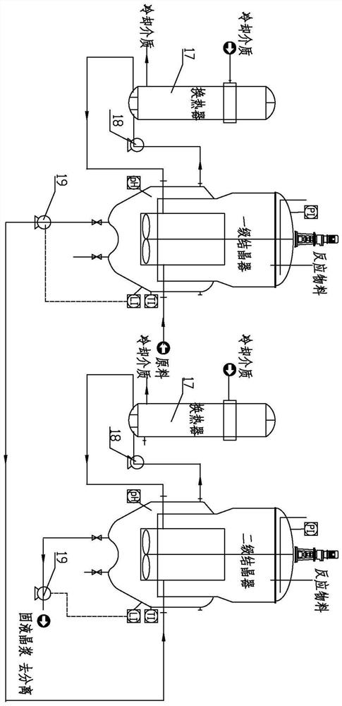 A self-circulating crystallizer and multi-stage continuous crystallization method