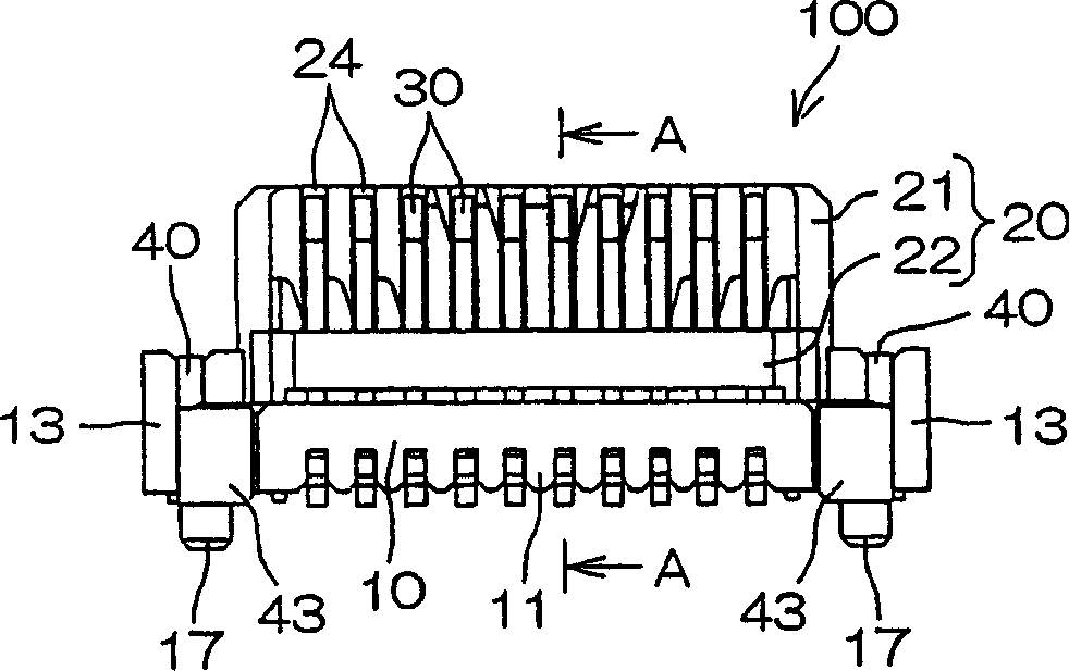 Reinforcing tab for movable connector and movable connector using the same
