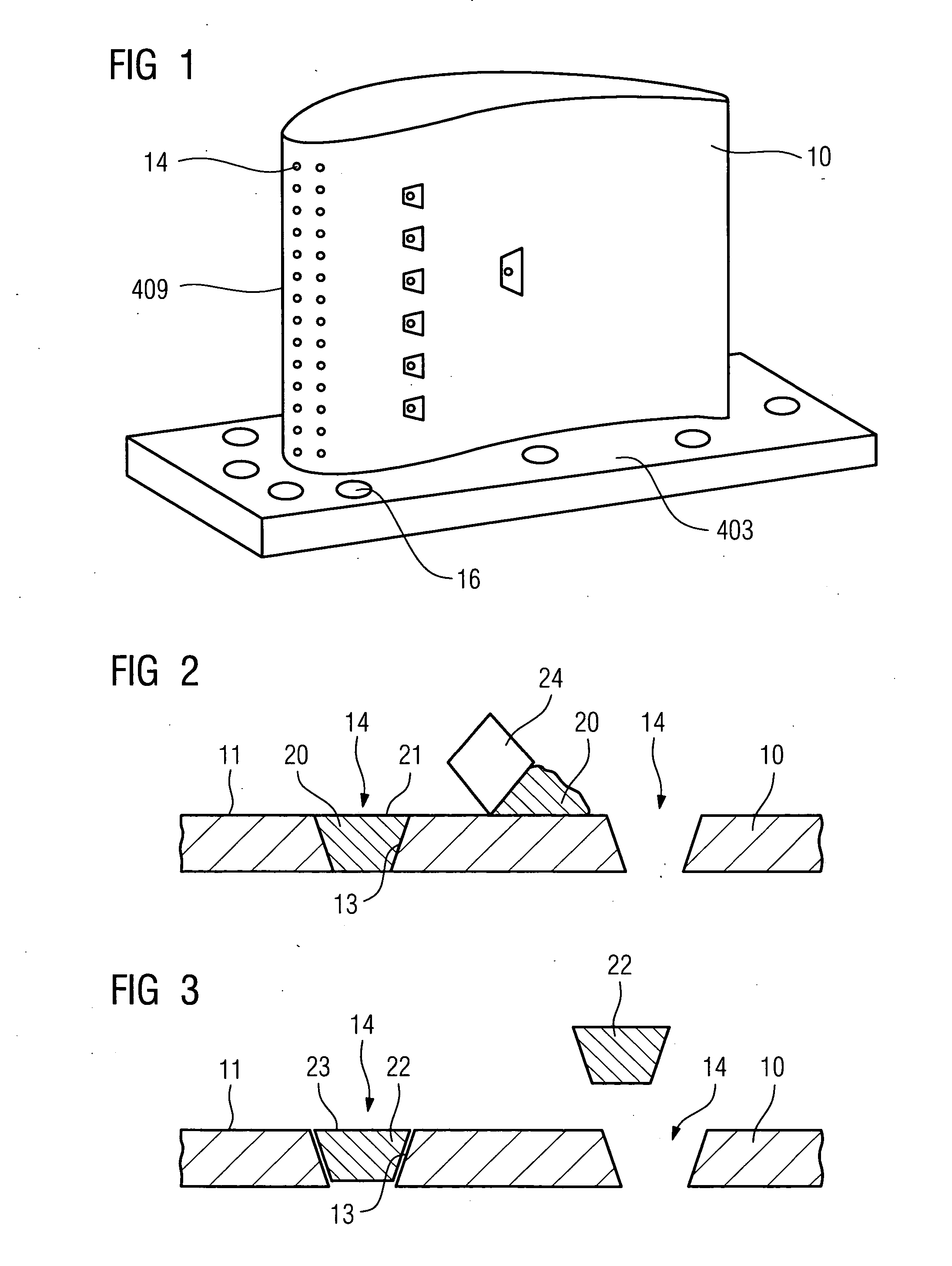 Process for protecting openings in a component during a treatment process, preventing penetration of material, and a ceramic material