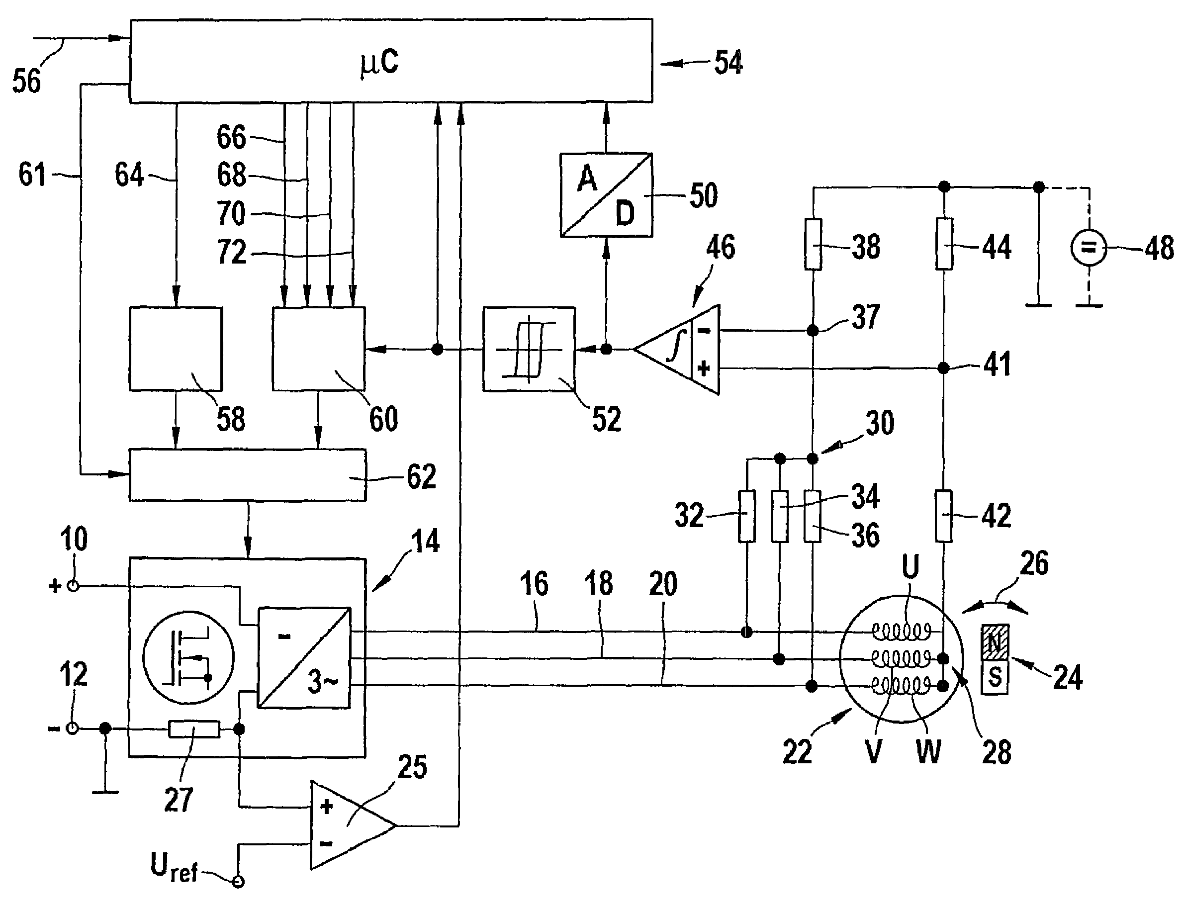 Method for starting a sensorless, electronically commutatable direct current motor