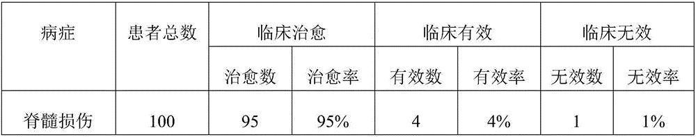 Traditional Chinese medicine composition for treating muscular hypotonia symptom and preparation method thereof