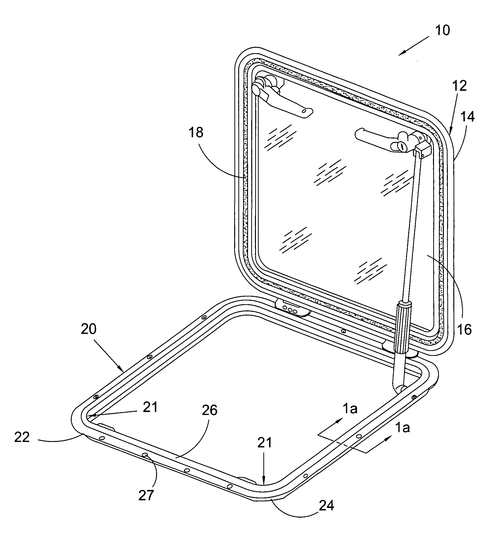 Stainless steel hatch and method of manufacture