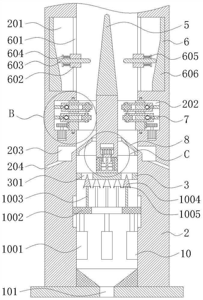 Rubber part recycling treatment device