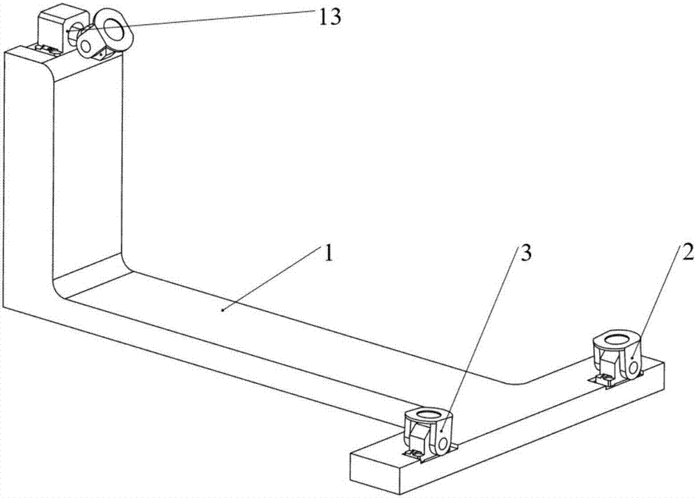 Three degrees of freedom antenna parallel support mechanism