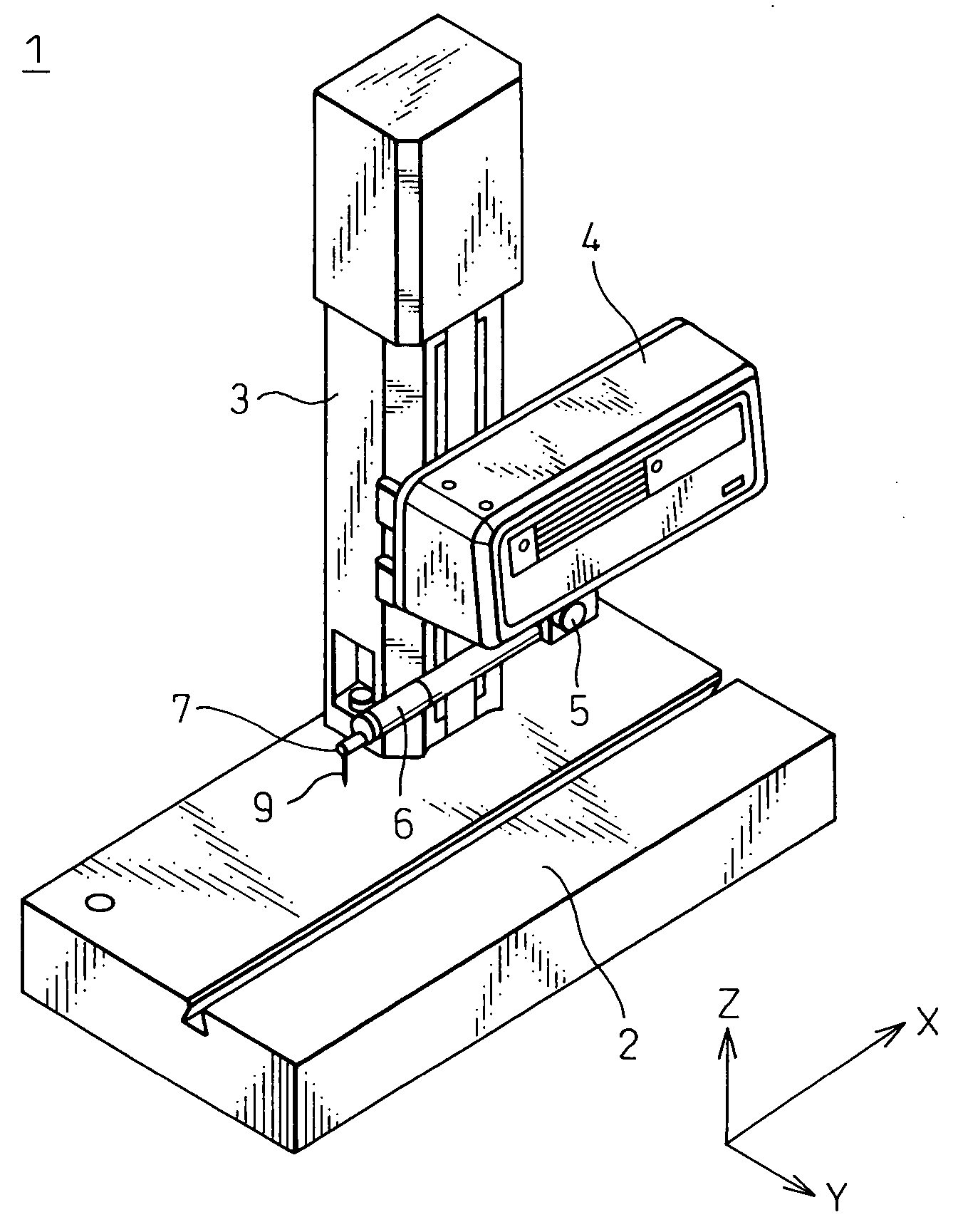 Surface roughness and/or contour shape measuring apparatus