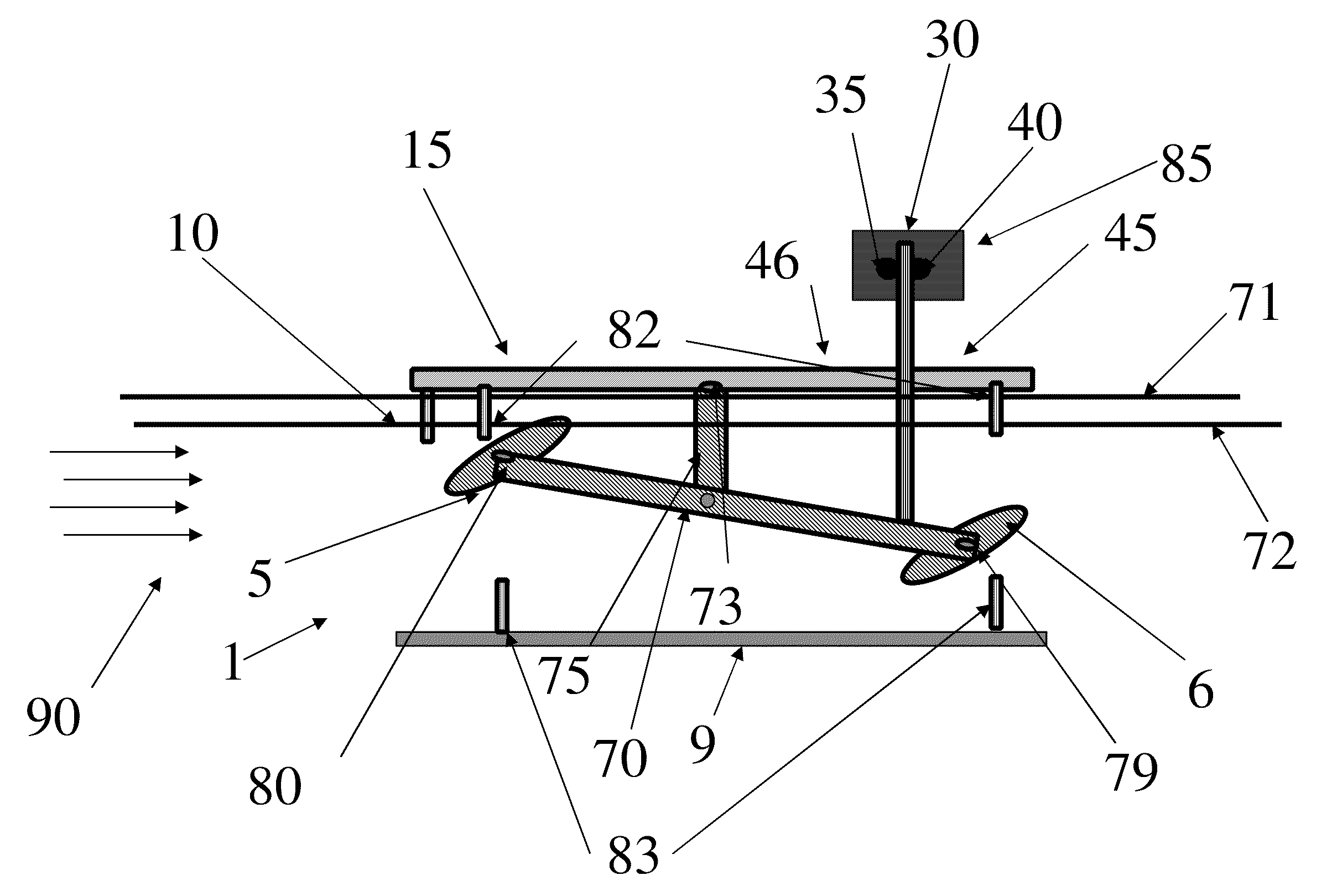 Force fluid flow energy harvester