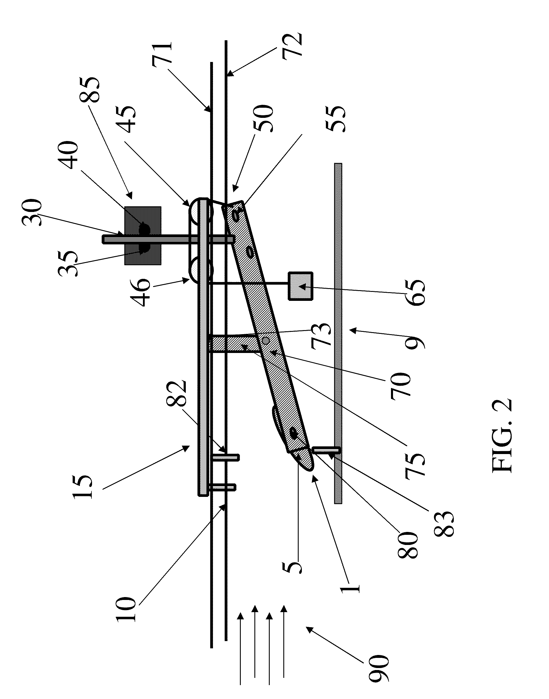 Force fluid flow energy harvester