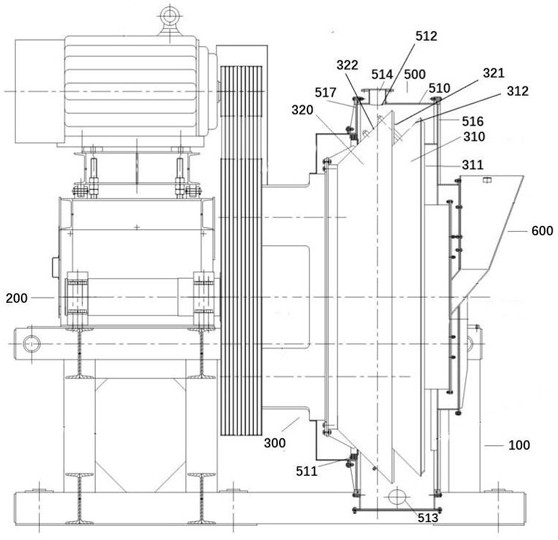 Discharging device and discharging control method for planetary ball mill