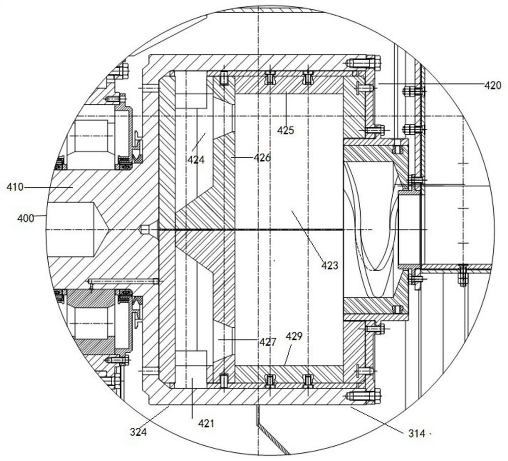 Discharging device and discharging control method for planetary ball mill