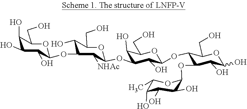 Synthesis of the fucosylated oligosaccharide lnfp-v