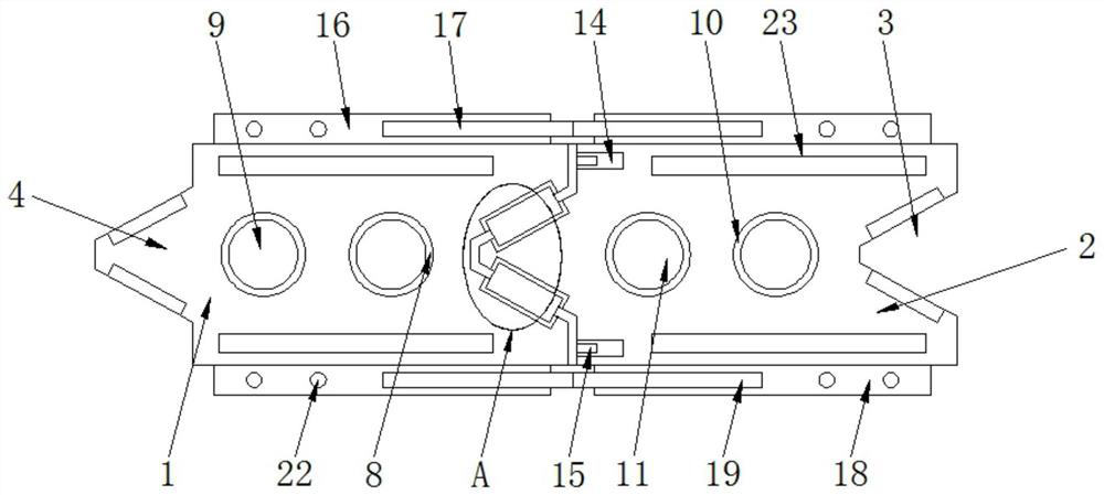 An underground continuous wall of interlocking prefabricated piles