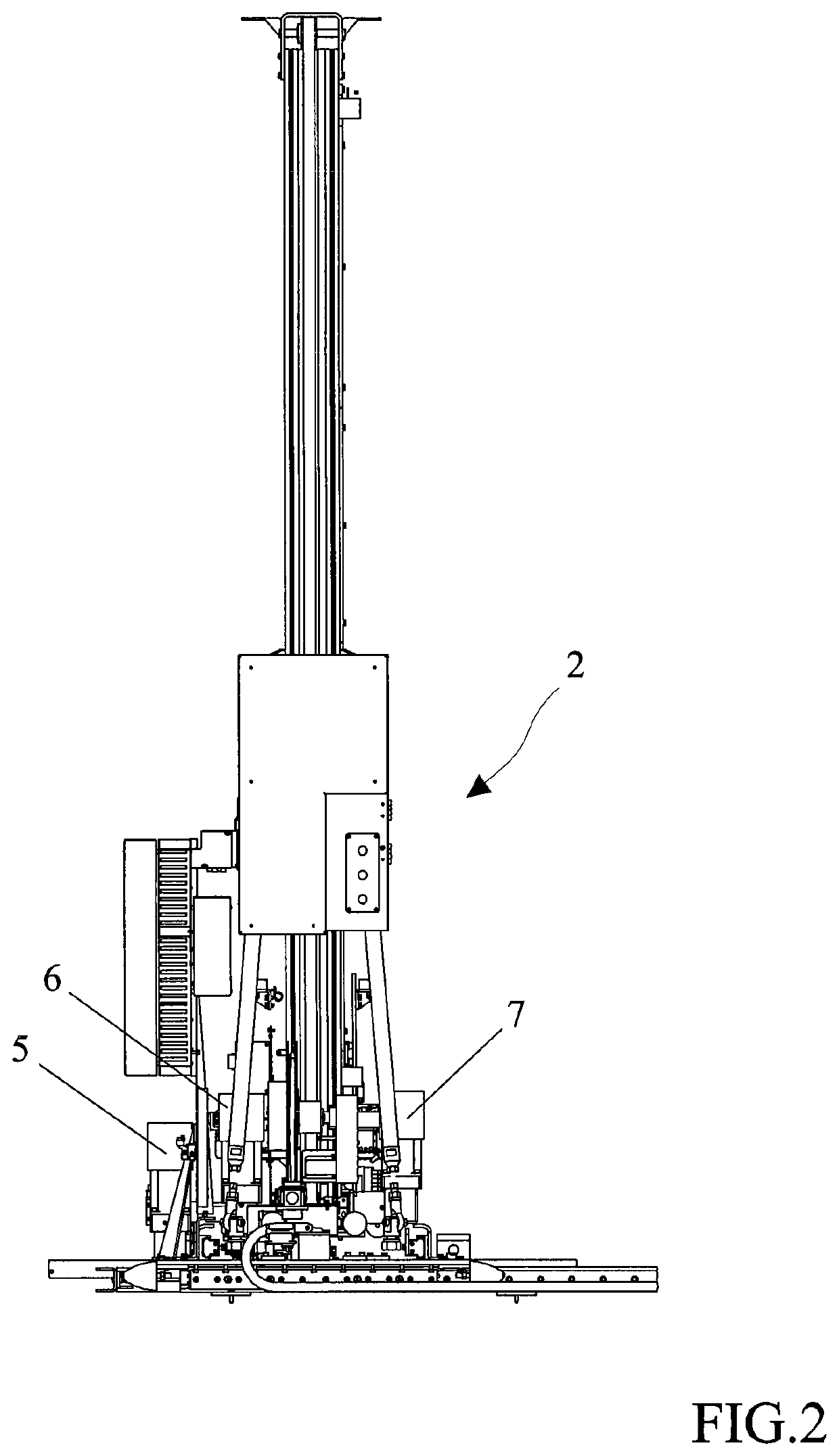 Stacker crane with an improved sliding mechanism