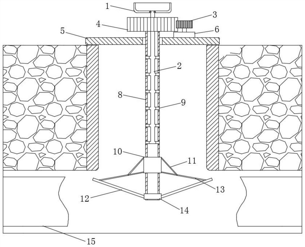 Repair device for inspection well of drainage pipeline