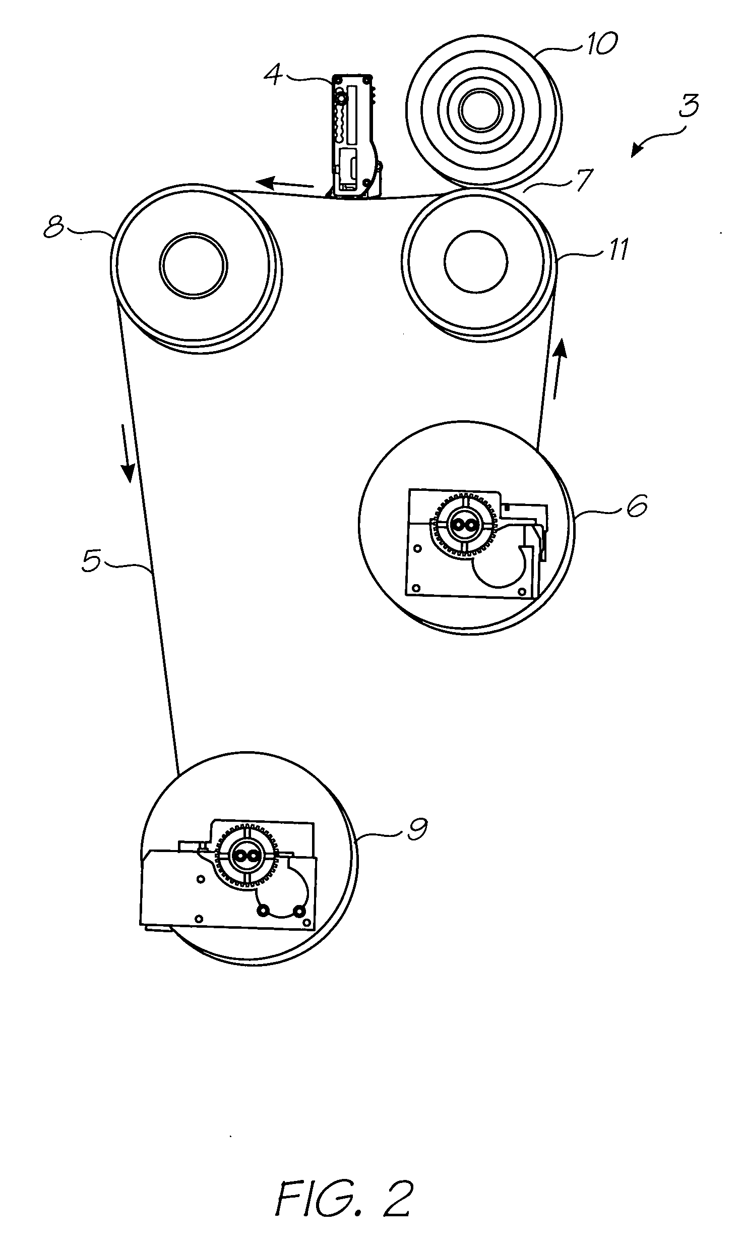 Take-up spool for a printer