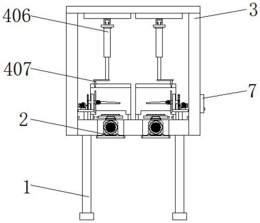 Mounting structure of double-station flexible welding head mechanism for chip production