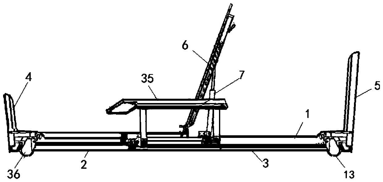 Portable multifunctional bed with adjustable height and angle as well as control method