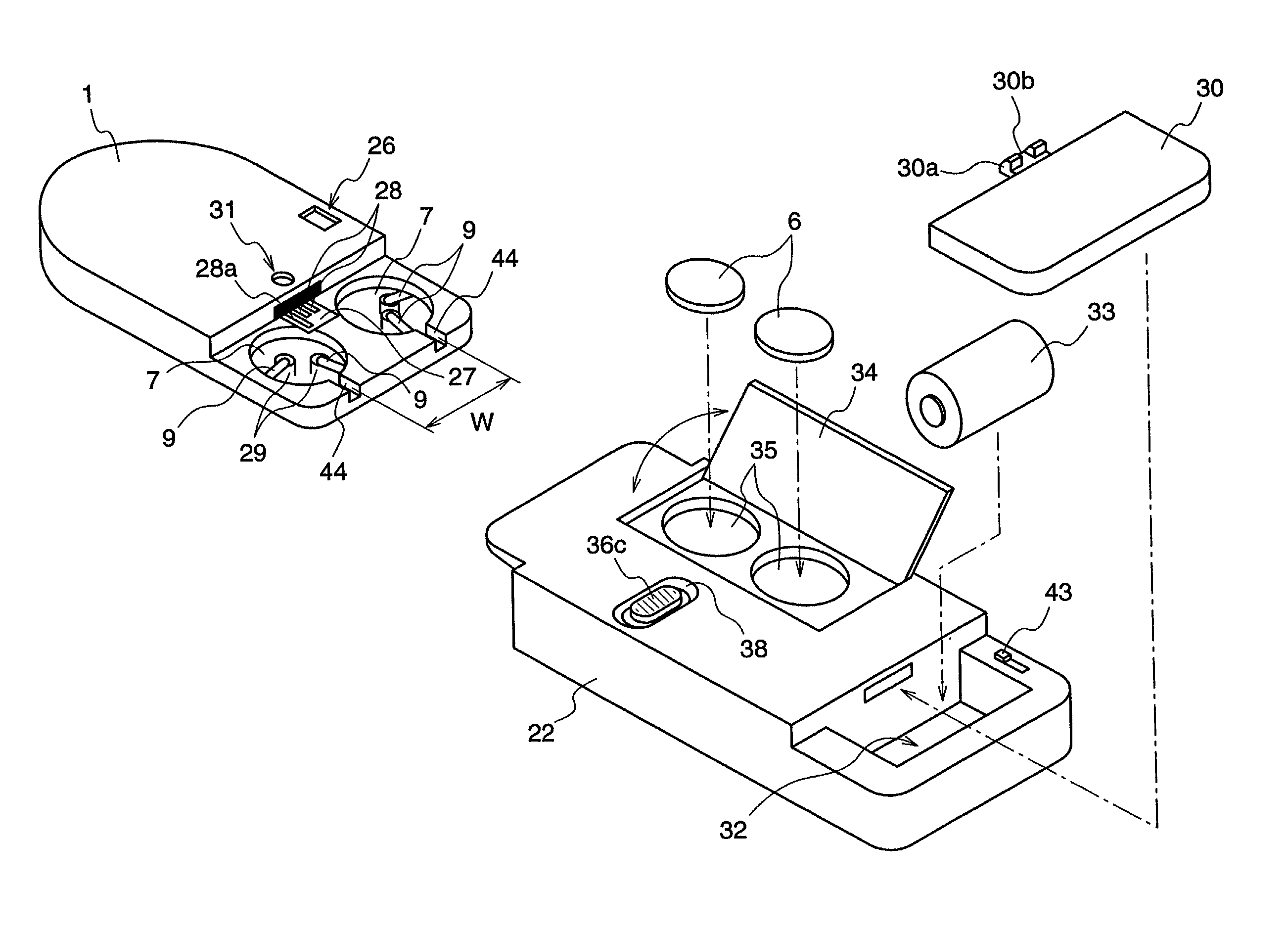 Biometric measuring system with detachable announcement device