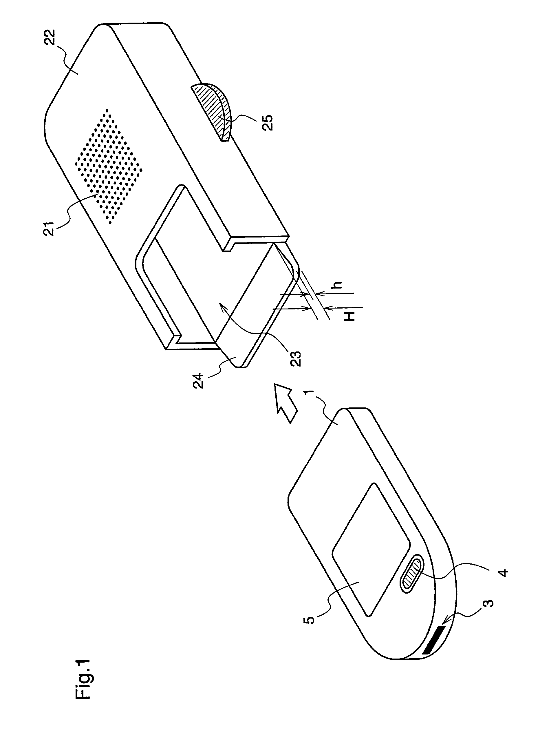 Biometric measuring system with detachable announcement device