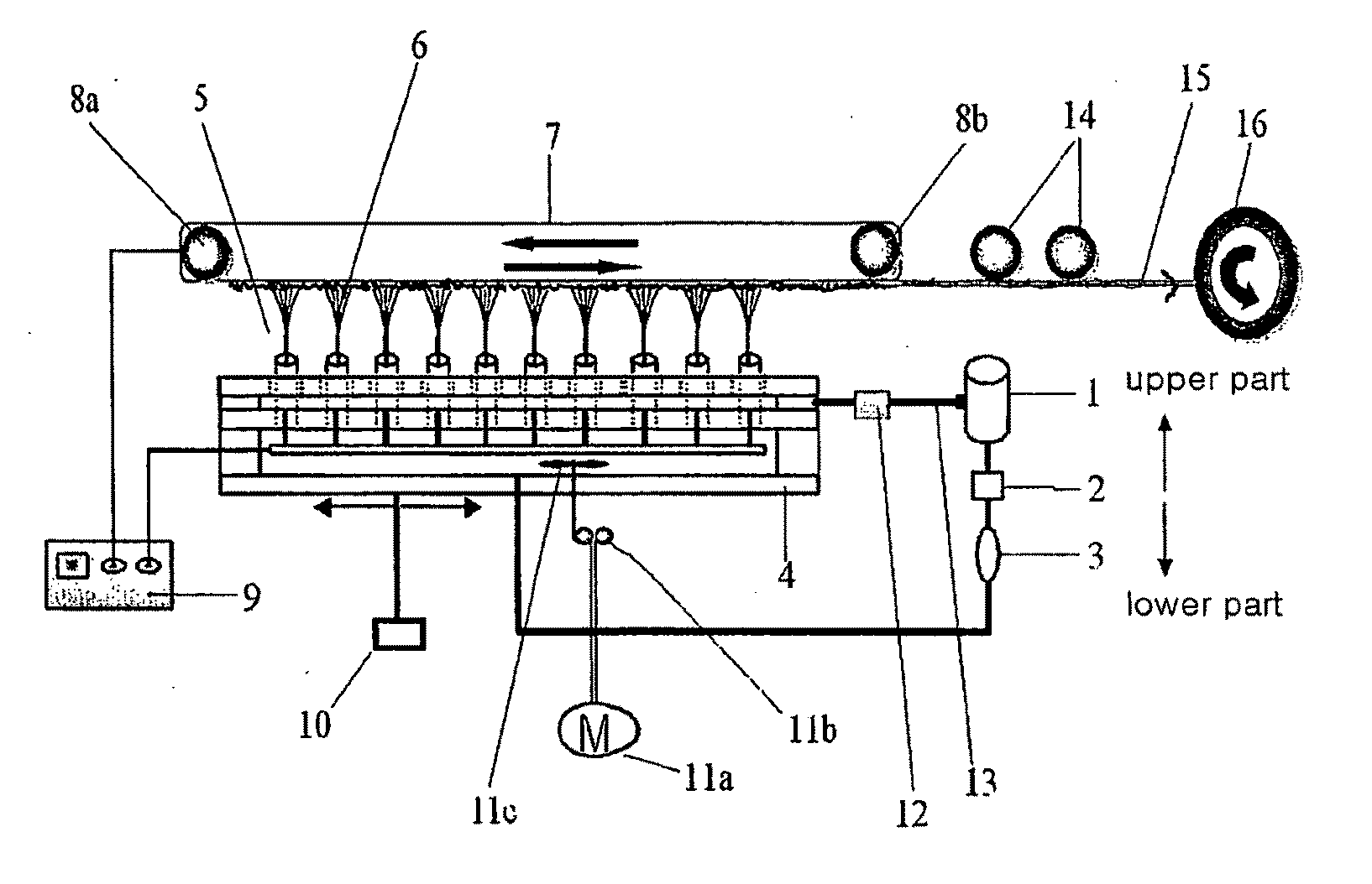 Bottom-up electrospinning devices, and nanofibers prepared by using the same
