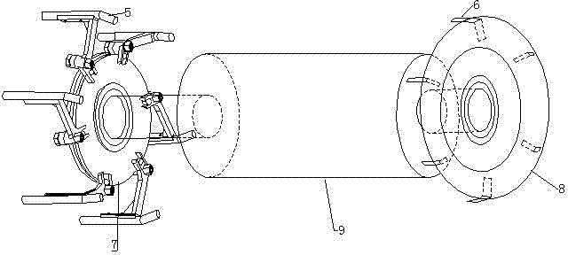 Three-drum forming method of full steel wire loading radial tire via one-time method