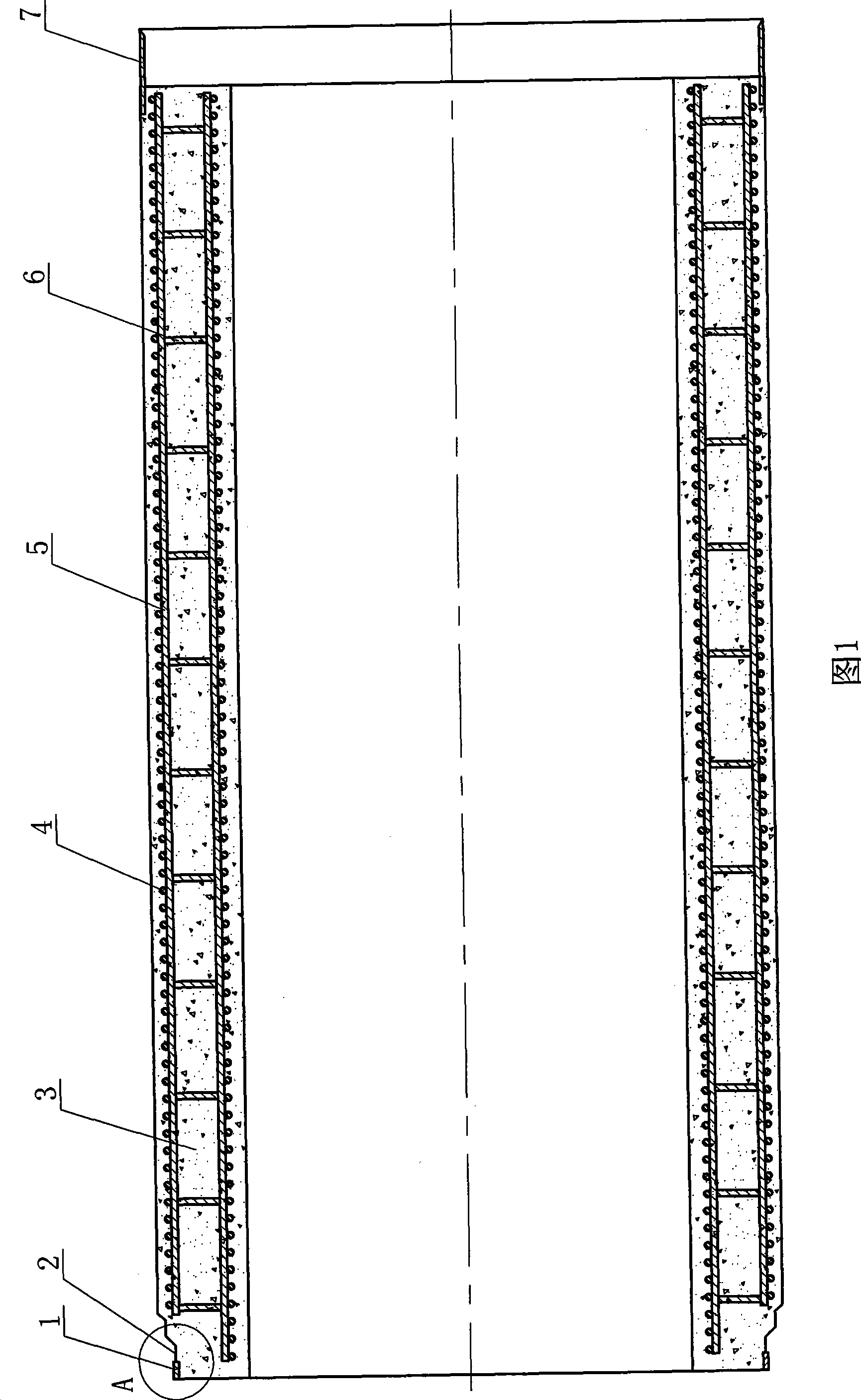 Concrete ceiling coil for steel ring with extrusion type insertion opening