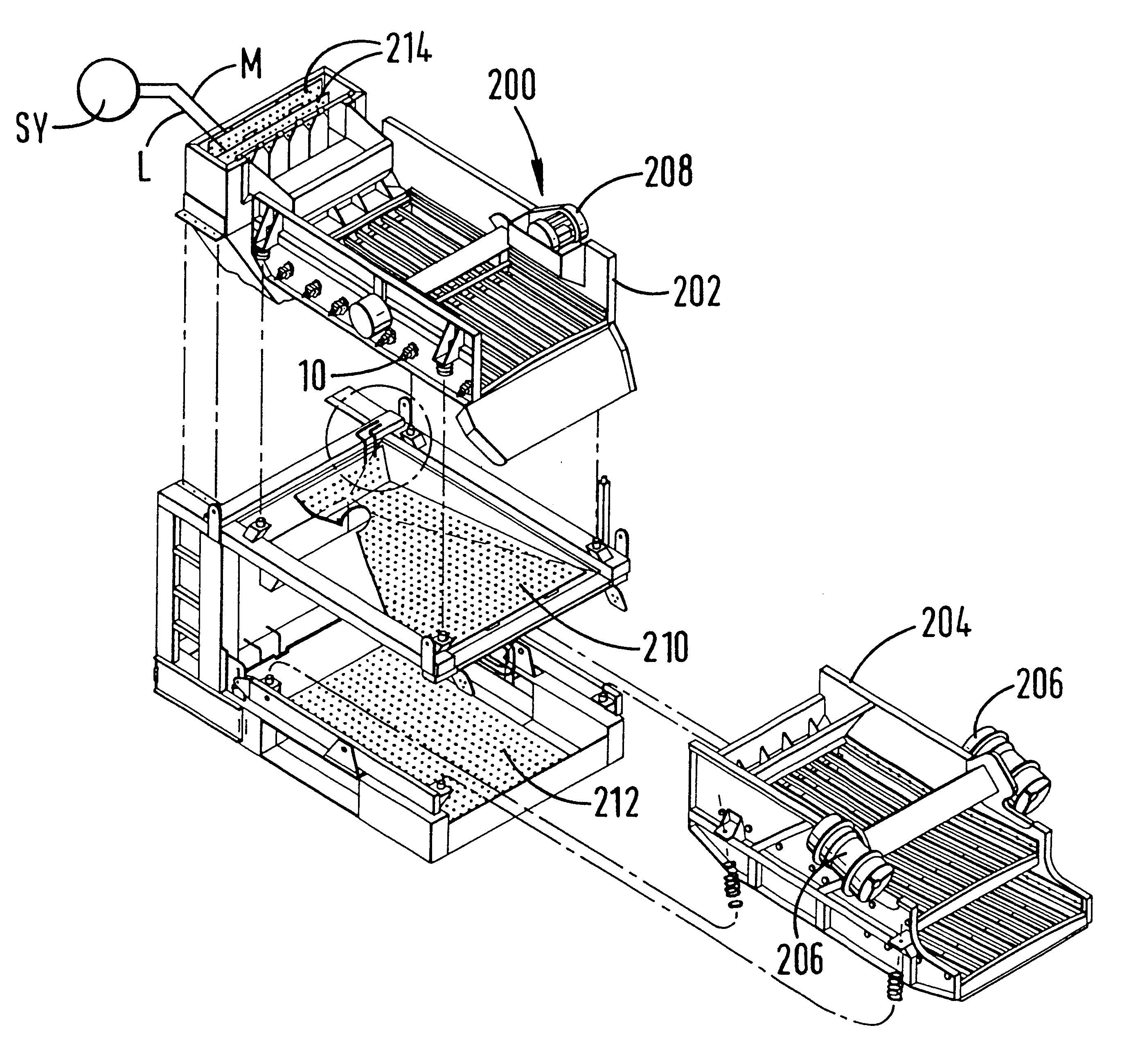 Vibratory separator with material heater