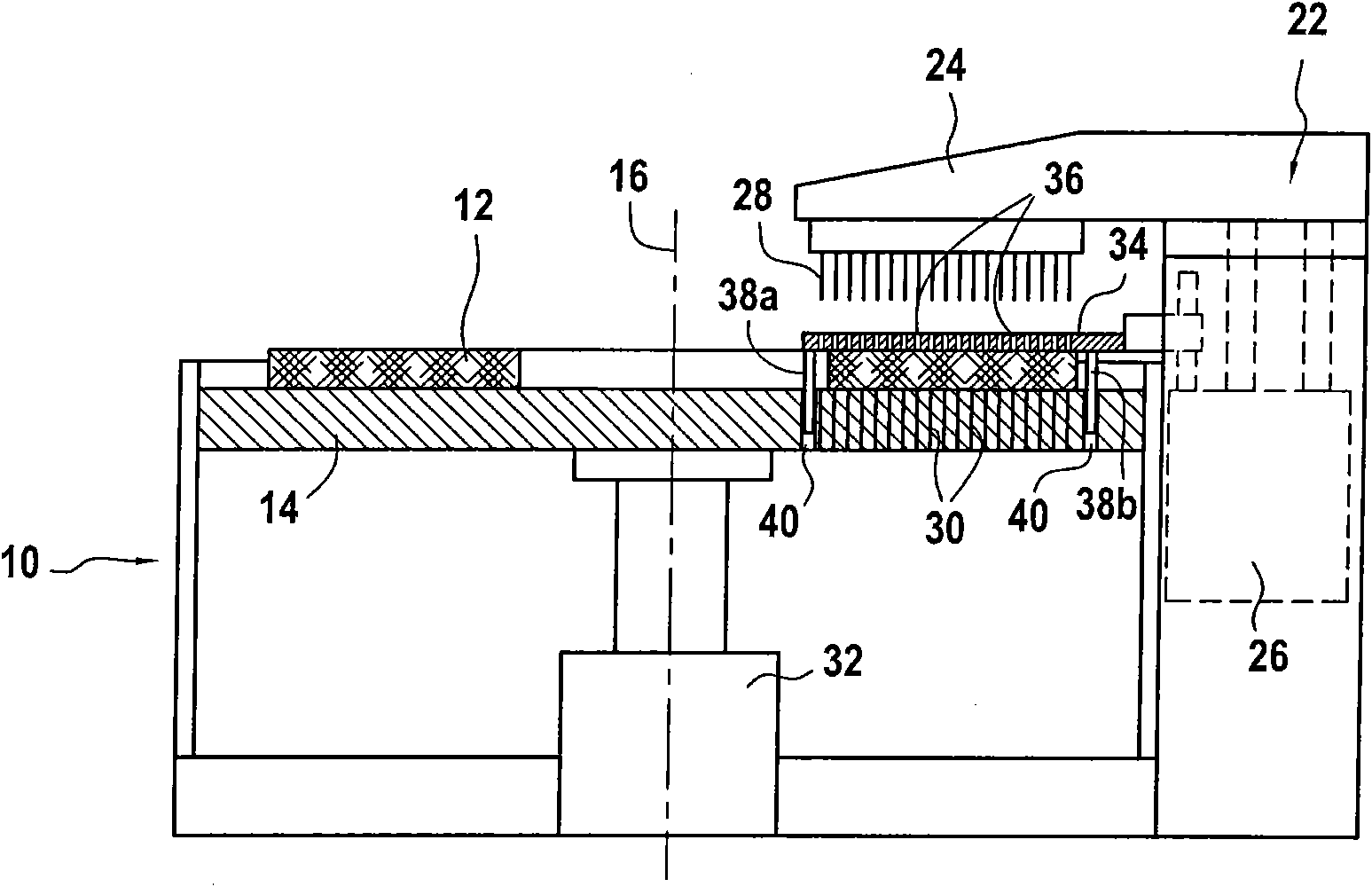 Circular needling table for needling textile structure made from annular fiber preform