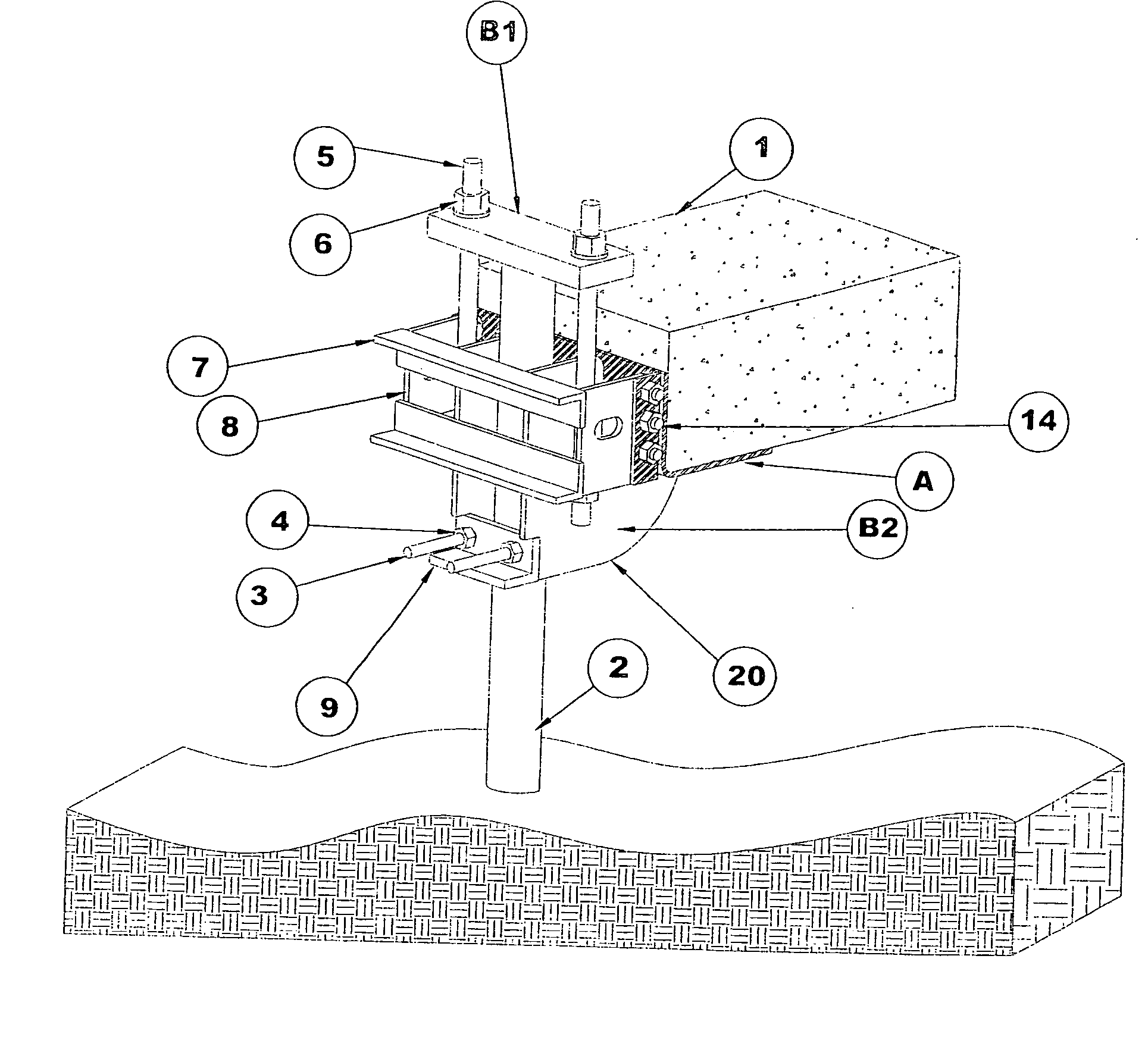 Multiple piece bracket assembly for lifting and supporting a structure