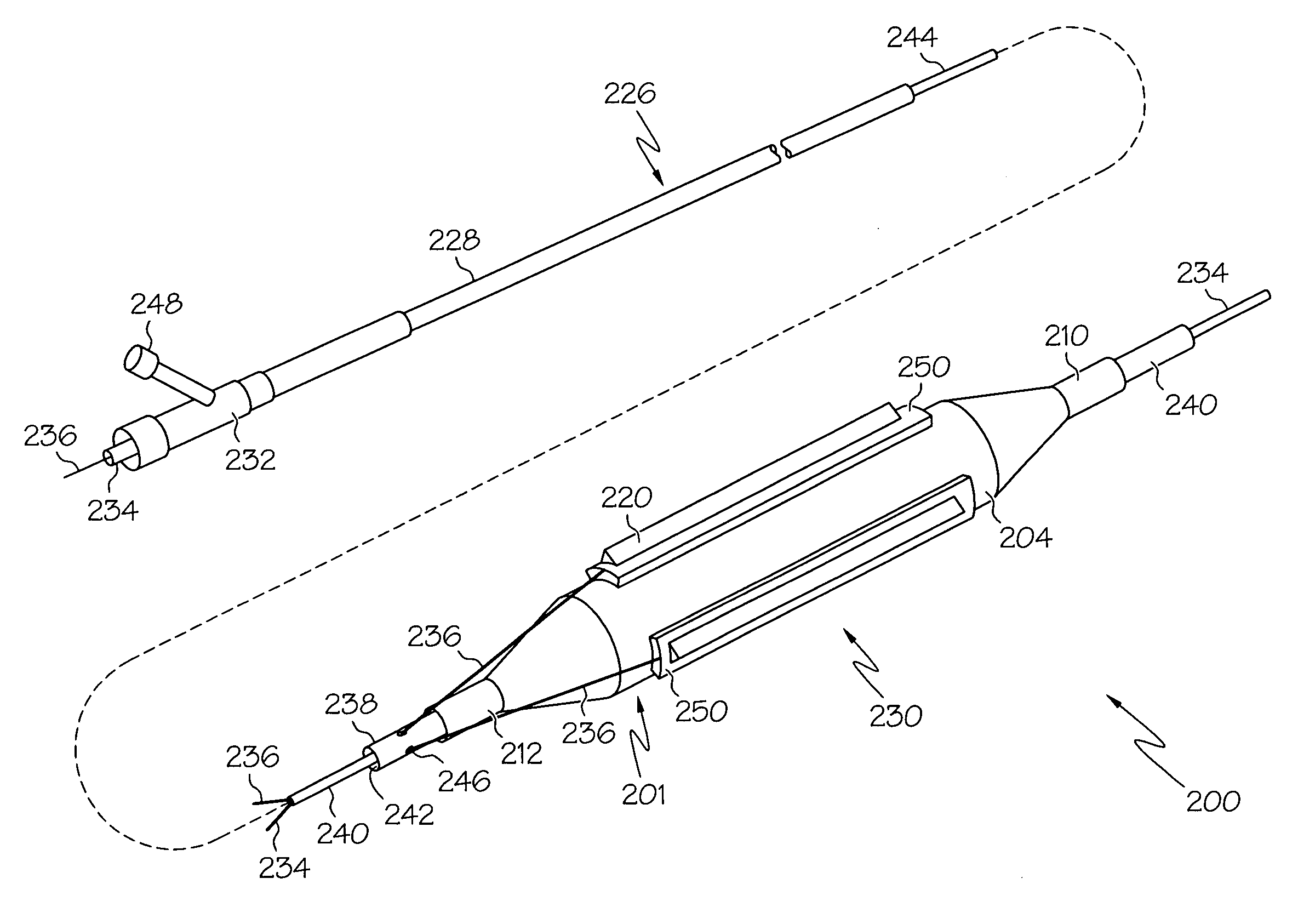 Catheter balloon with ultrasonic microscalpel blades
