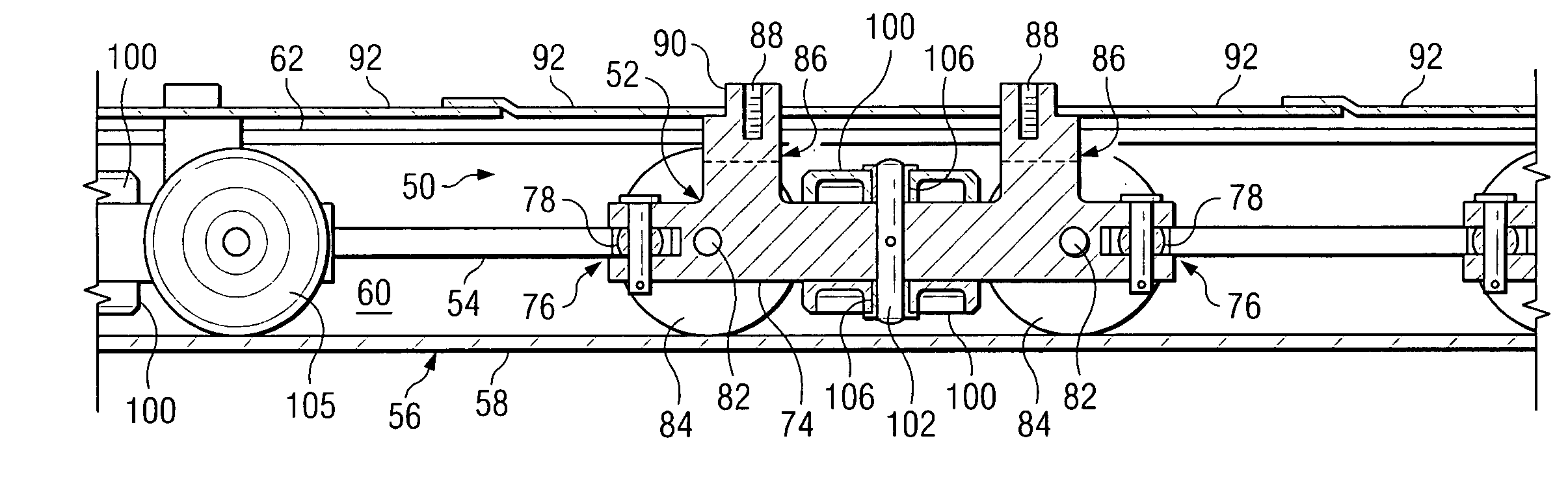 Conveyor for continuous proofing and baking apparatus