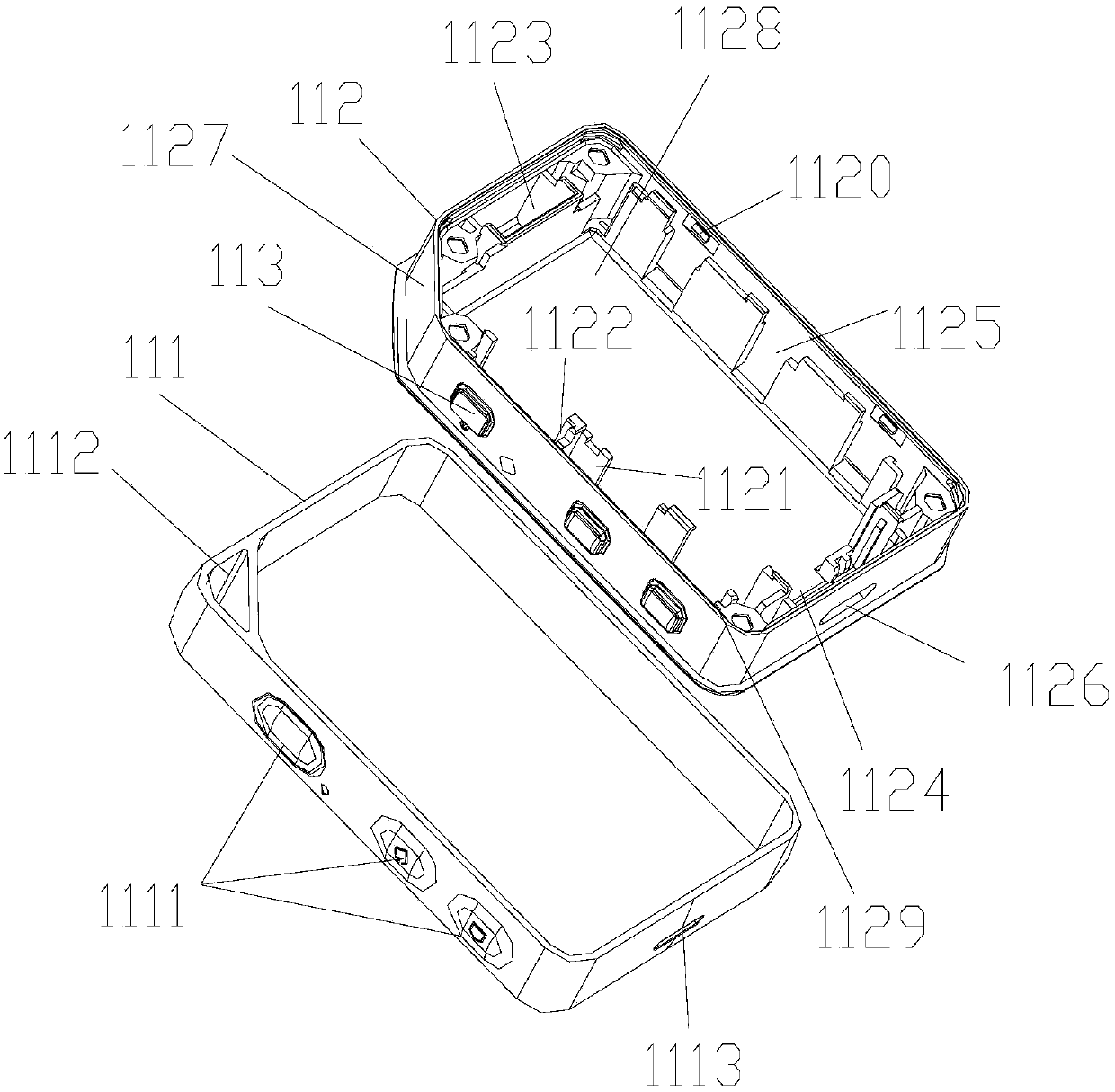 Anti-lose device and anti-hand-scraping shell thereof