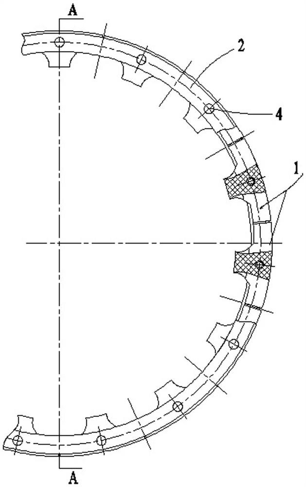 Metal reinforced retainer for main shaft bearing of liquid oxygen pump and preparation process of metal reinforced retainer