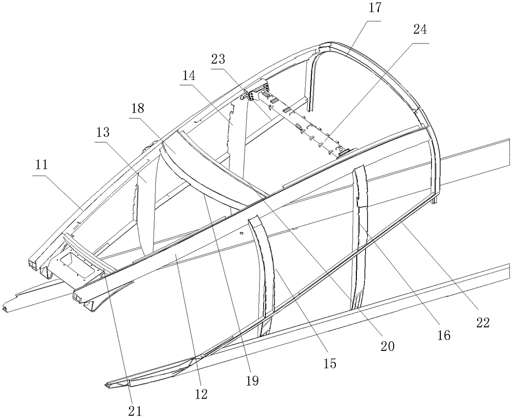 Cab shell of high-speed rail vehicle and its processing method