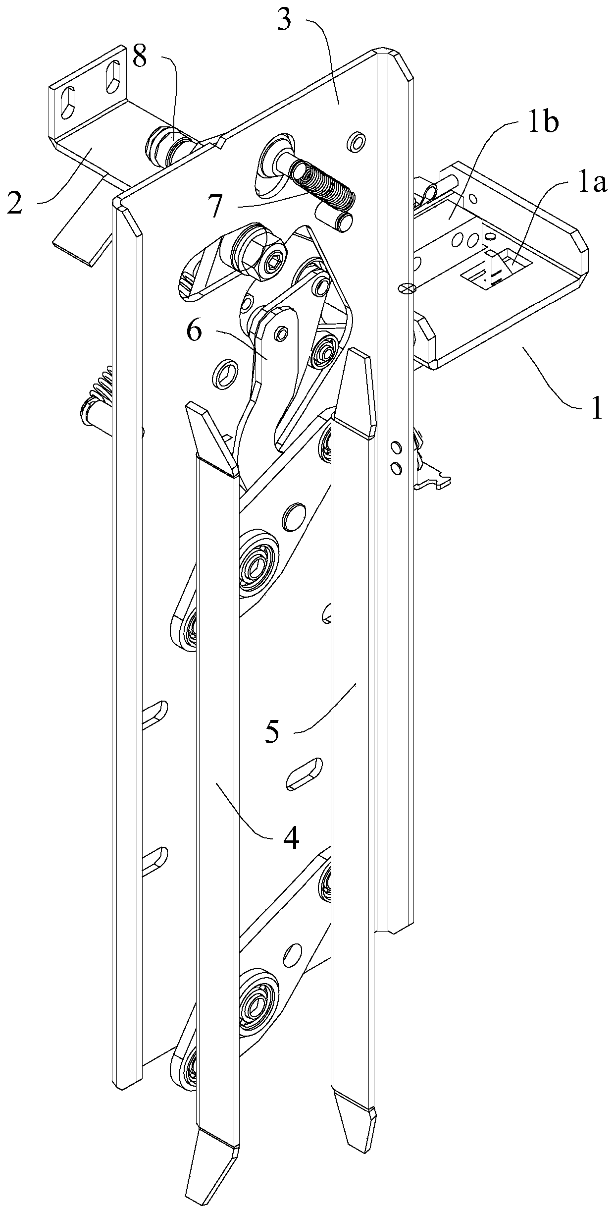 Integrated car door lock synchronous door knife and integrated car door lock synchronous door knife system