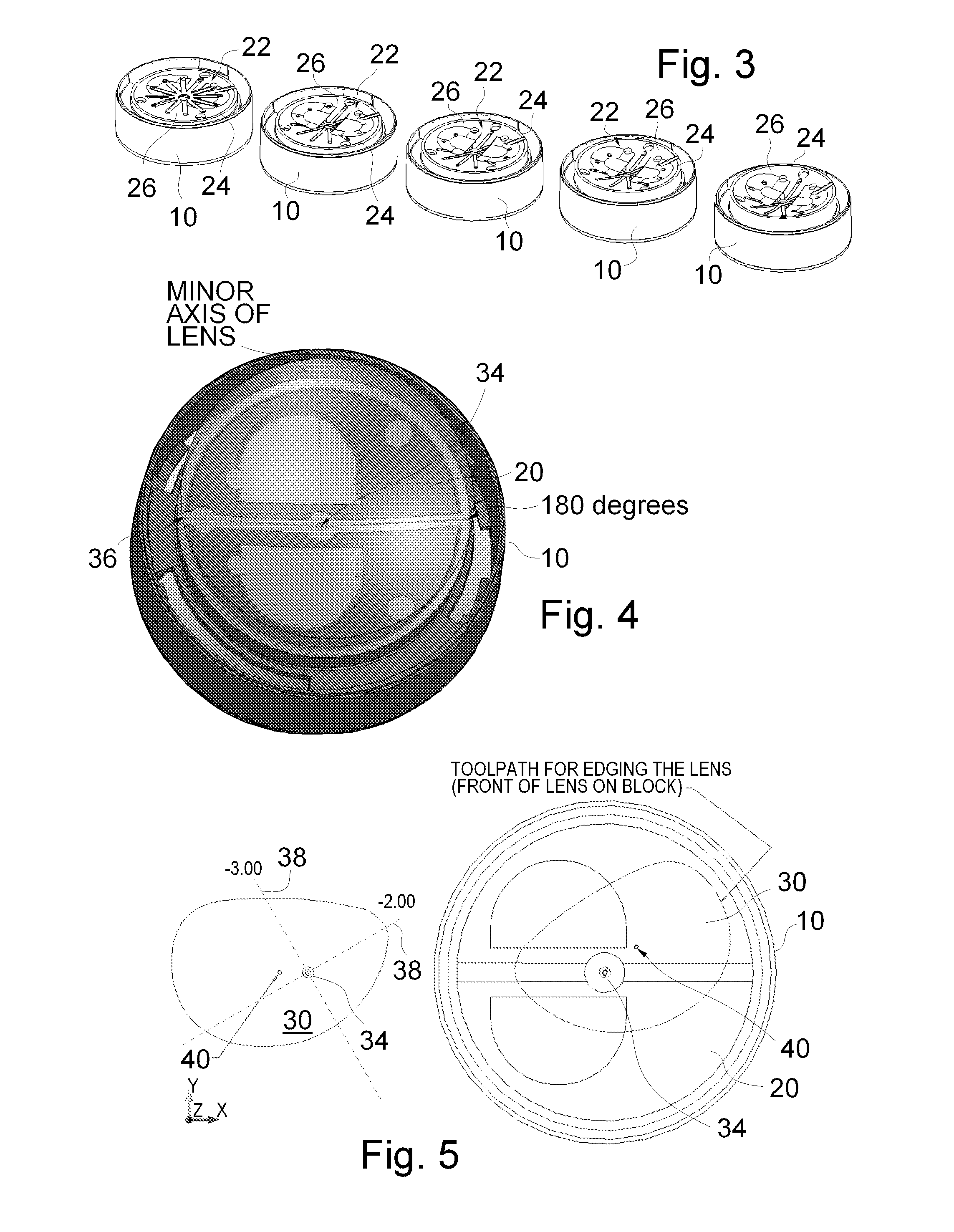 System and method pre-blocking ophthalmic lens for processing including articulation edging