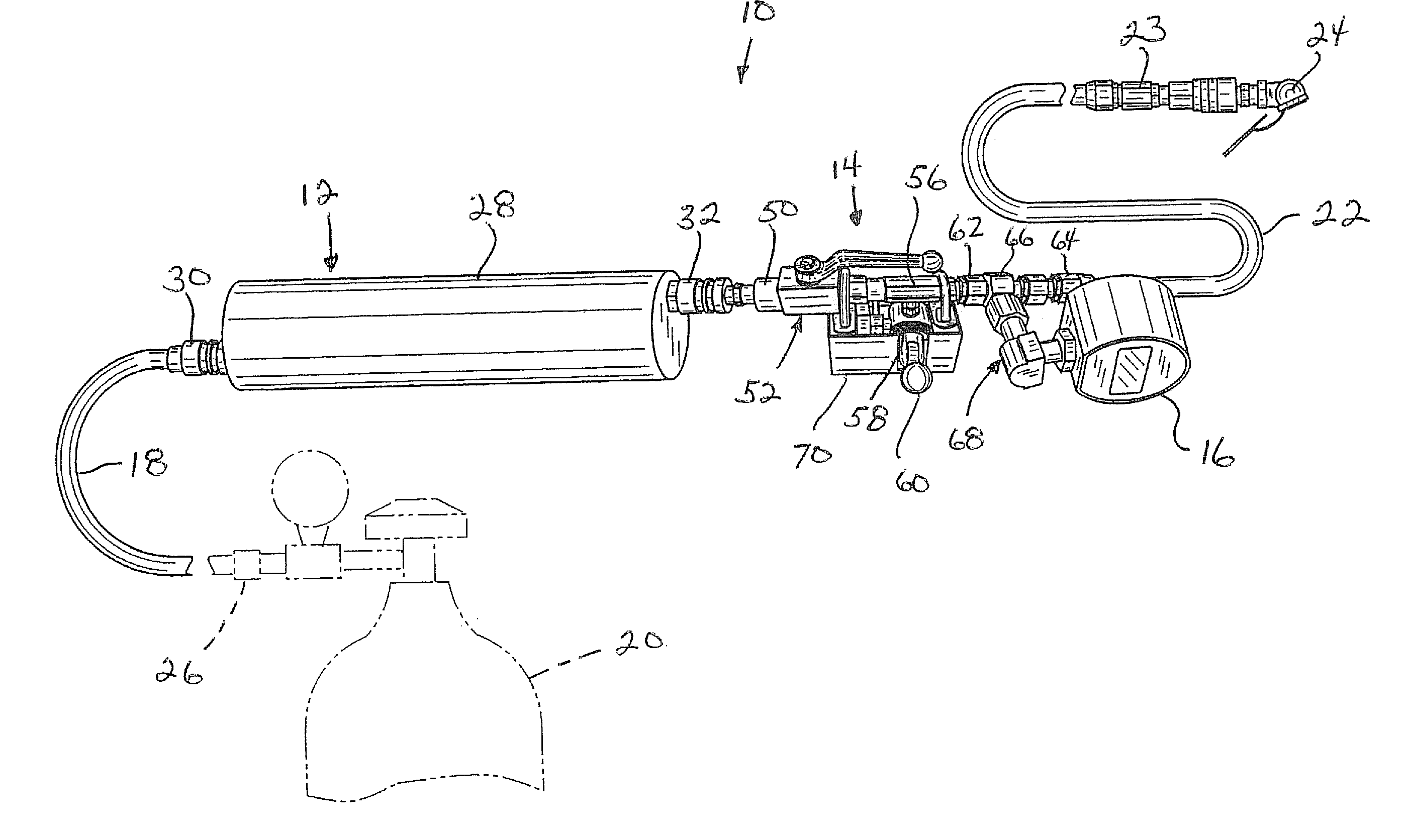 Tire purge/fill apparatus and method for use in a racing environment