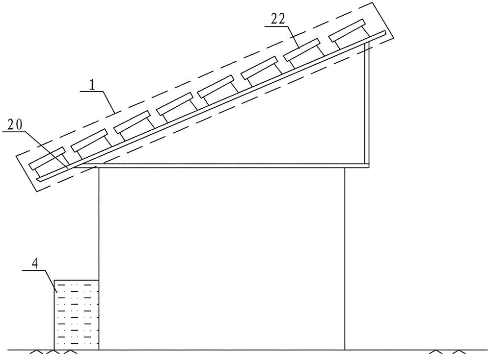 A roof plate solar collector integrated heat pump air conditioner