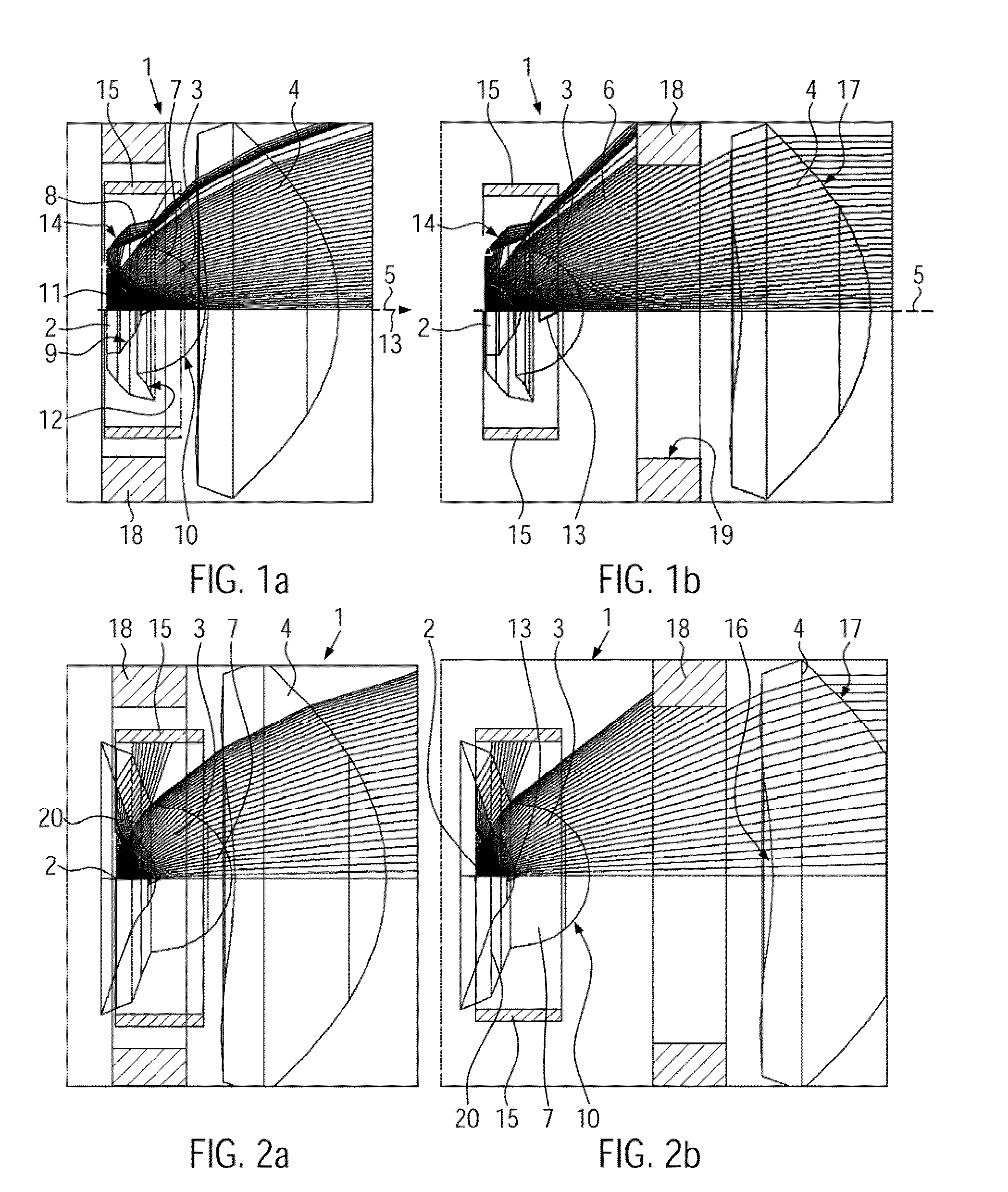 Lighting Device with Variable Angle of Emission
